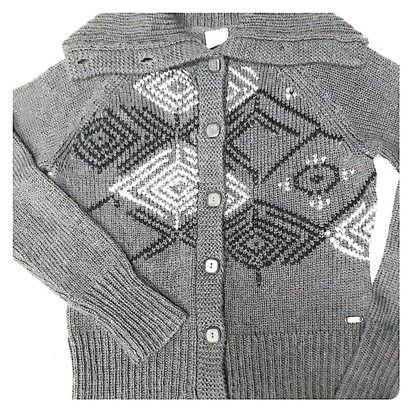 COLUMBIA Wool & Alpaca Blend Enchanted Fair Isle Button Cardigan Sweater Size L - Picture 14 of 14